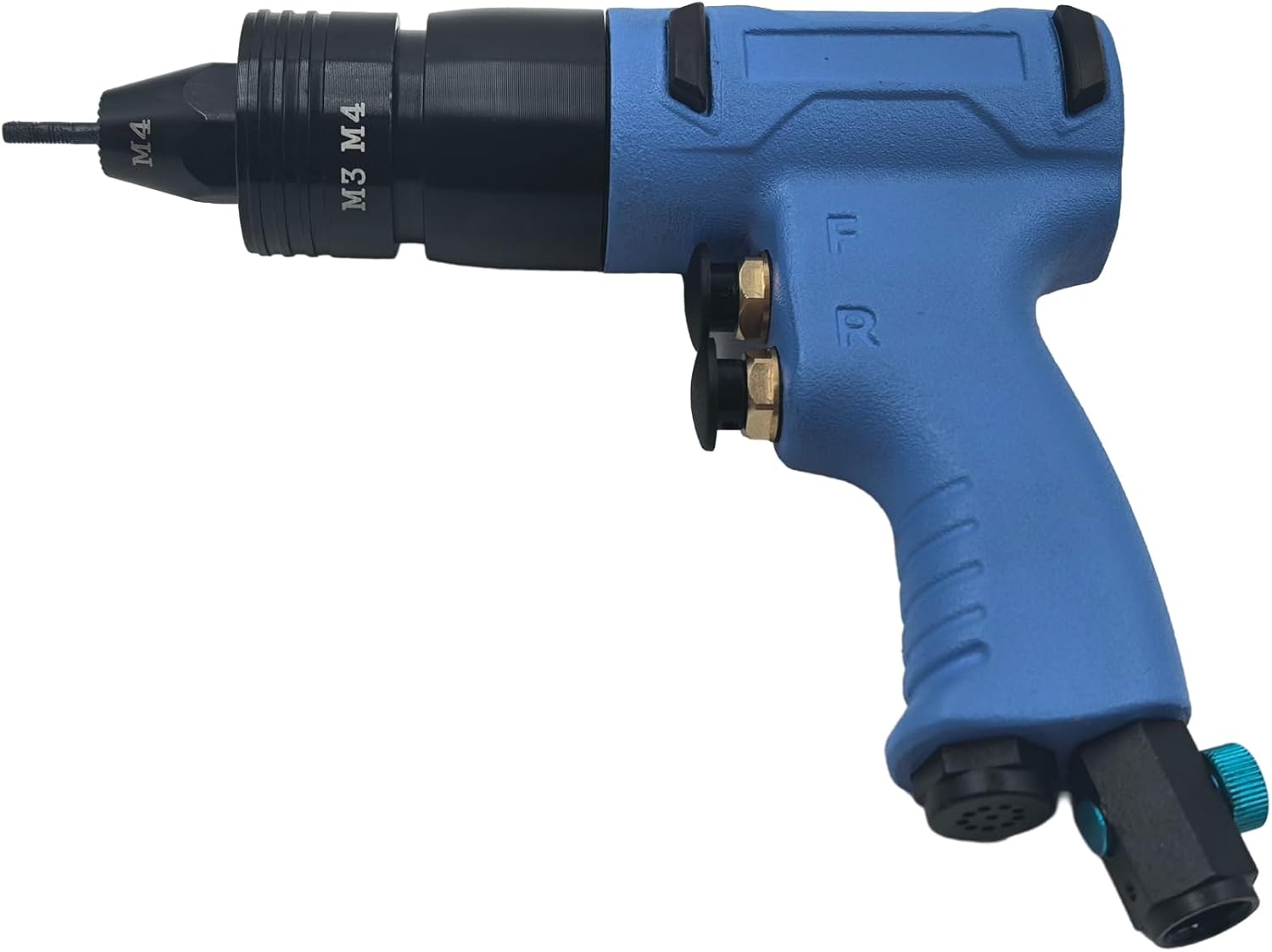 Air Rivet Nut Tool Kit, Pneumatic Pull Nut Setter with M3, M4 Mandrels for Sheet Metal Fastening Threaded Insert Installation