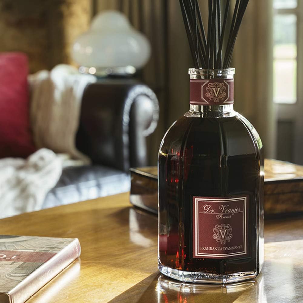 Dr. Vranjes - Rosso Nobile 250 ml Diffuser + Double Pack of Black Sticks (3 Pieces Bundle) - Luxury Home Fragrance, Made in Italy, Main Scent Fruity: Orange, Strawberry and Red Berries, Birch