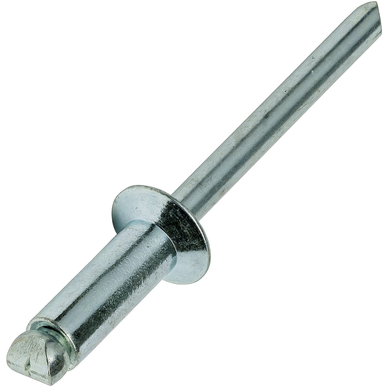 Steel Pop Rivets 3/16' x 1/4' Flat Countersunk Head Blind 6-4 Pack of 500 Fastener Set LS13172F