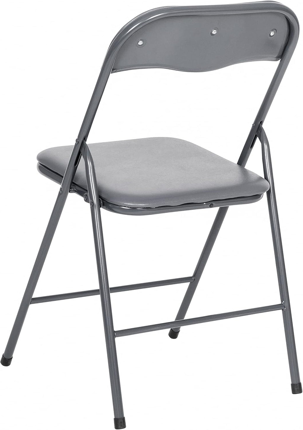 EMMA + OLIVER 5-Piece Multipurpose Folding Card Table and Chairs Set for 4 Players, Padded Top Portable Square Folding Table and Chairs Set, Gray