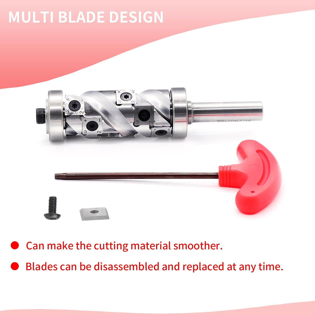 Heavy Duty Carbide Insert Flush Trim Router Bit Top and Bottom Double Bearings Trimmer with Coating Pattern Template Router Bits 1/2 Inch Shank 32MM Cutting Diameter for Woodwork Trimming