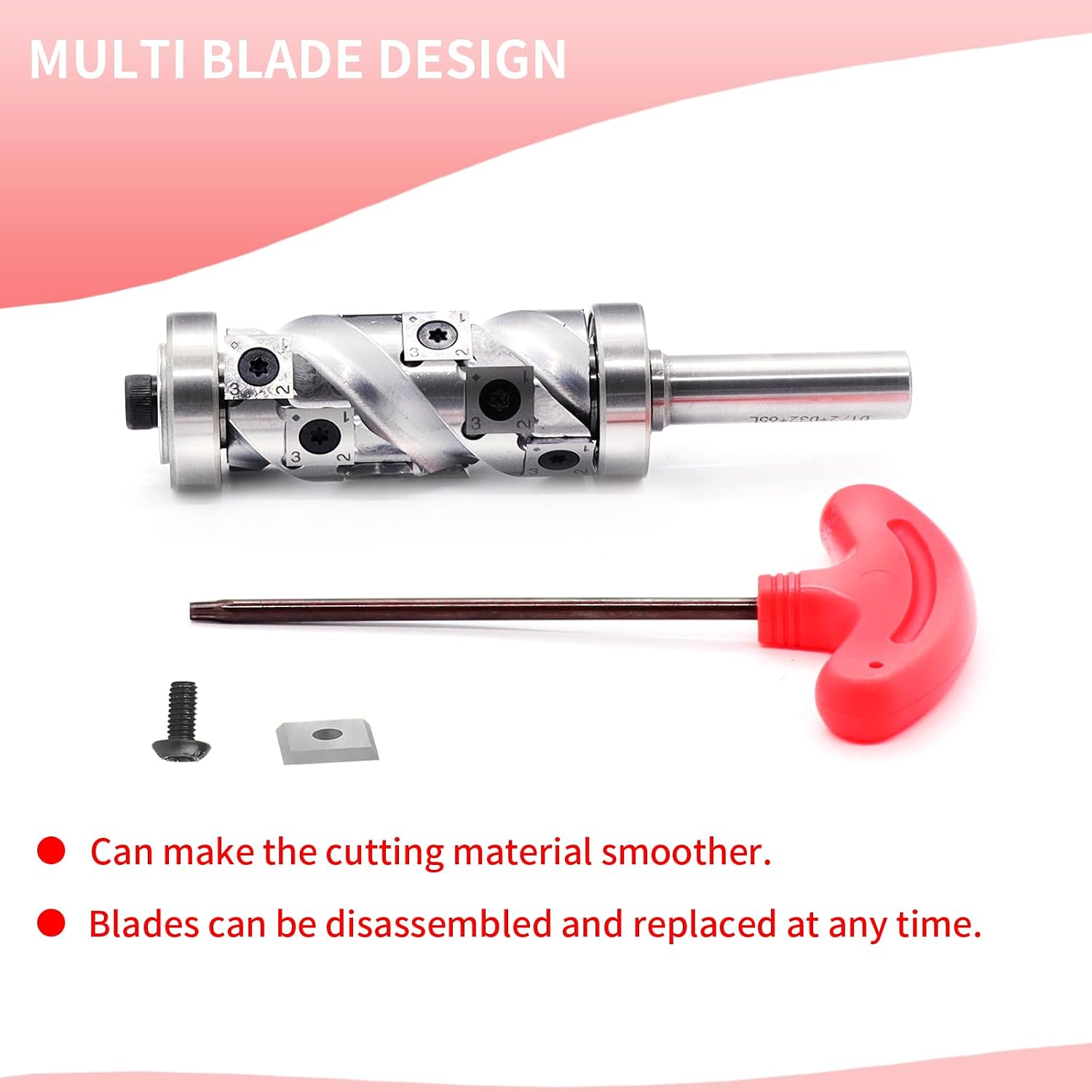 Heavy Duty Carbide Insert Flush Trim Router Bit Top and Bottom Double Bearings Trimmer with Coating Pattern Template Router Bits 1/2 Inch Shank 32MM Cutting Diameter for Woodwork Trimming