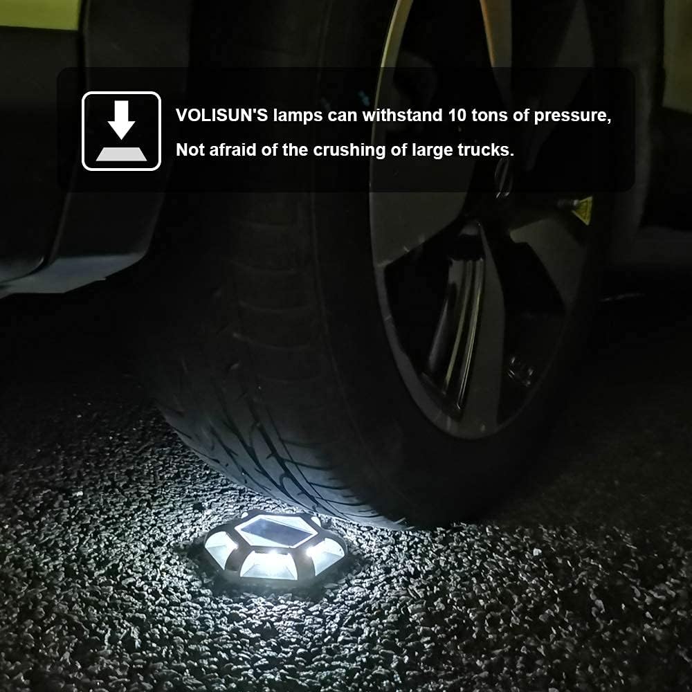 VOLISUN 24 Pack, Solar Driveway Dock Deck Lights