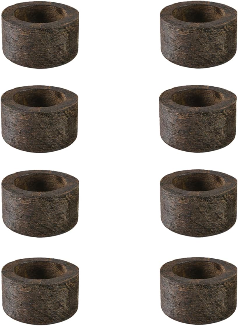 Serene Spaces Living Dark Wood Plant Pot (Set of 12) - 2.8' x 4.5' - Stylish Indoor Wooden Pots Perfect for Small Plants, Succulents, and Home Decor Accents, Food Safe
