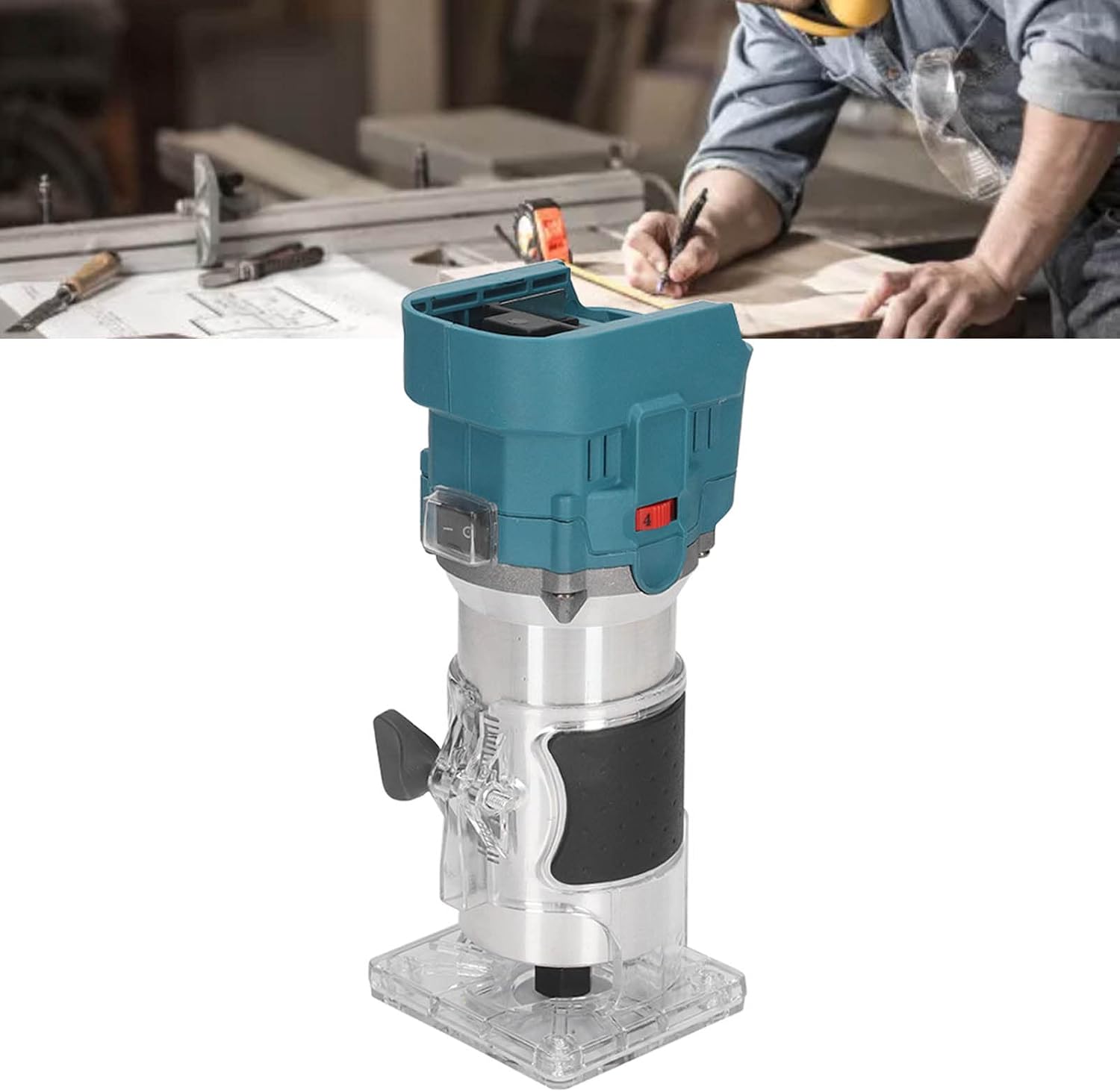 Cordless Brushless Woodworking Trimmer Lithium Ion Battery Wood Router For Wood Trimming Machine