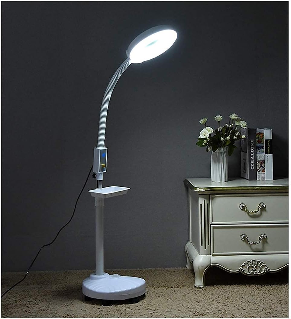 Magnifying Glass,Magnifier Magnifying Magnifier Lamp 360° Rotatable Floor Standing Magnifying Lamp with 8X Light Salon Spa Beauty Tattoo