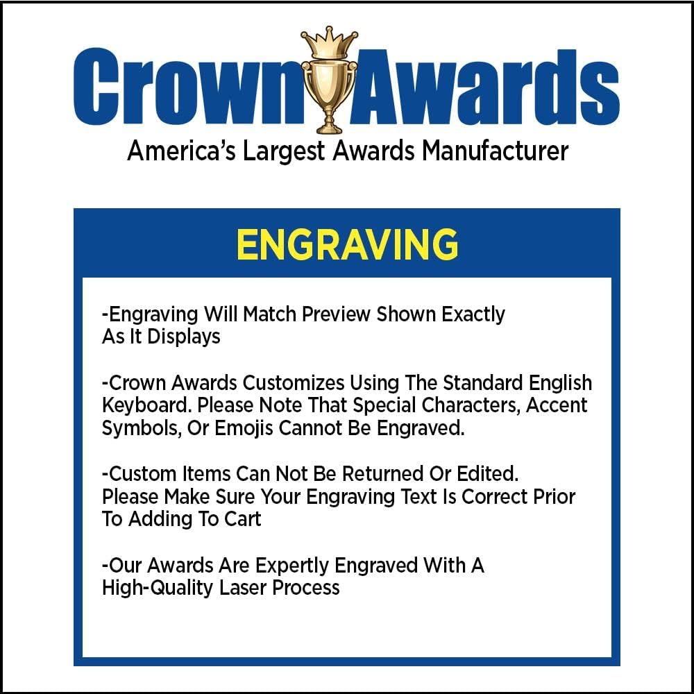 Crown Awards Customizable Crystal Trophy, 9' Engraved Tear Drop Crystal Award