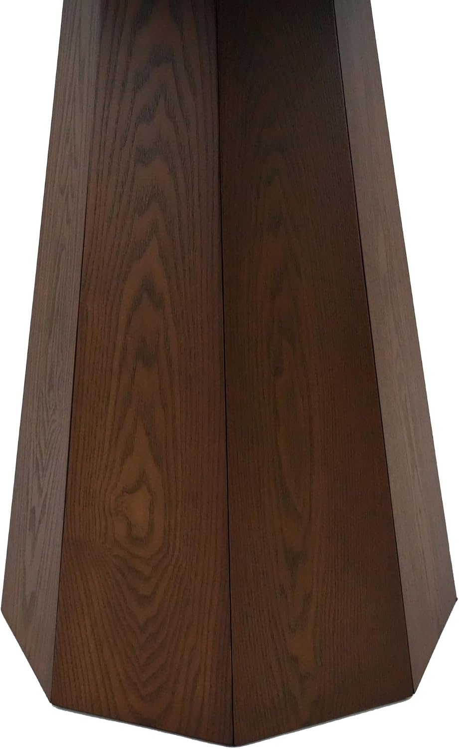 BESTANO 39' Round Solid Wood Dining Table for 4-5 People, Modern Pedestal Small Kitchen Table Circle Tabletop with Walnut Wood Grain Finish, Saving Space, Walnut