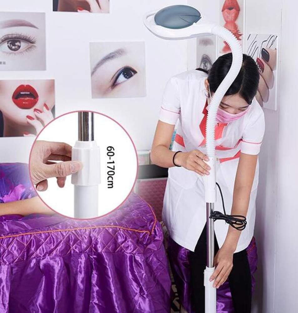 Magnifying Floor Lamp 5 Wheels Rolling Base Reading Magnifier Lamp with Gooseneck Magnifying Floor Lamp