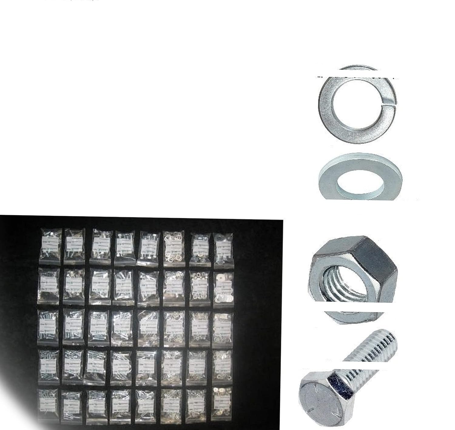 Grade 5 SAE Bolt Nut & Washer Fastener Assortment - Kit 2992 Pieces Fine Thread Multi-Purpose Comprehensive Hardware Fastener Assortment Kit Cit00591Riv