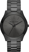 Michael Kors MK9122 - Slim Runway Three-Hand Beige Gold-Tone Stainless Steel Watch
