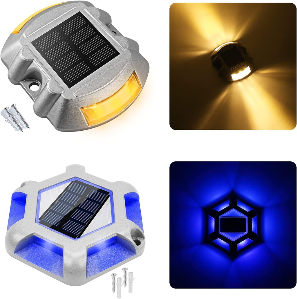 VOLISUN 24 Pack, Solar Driveway Dock Deck Lights
