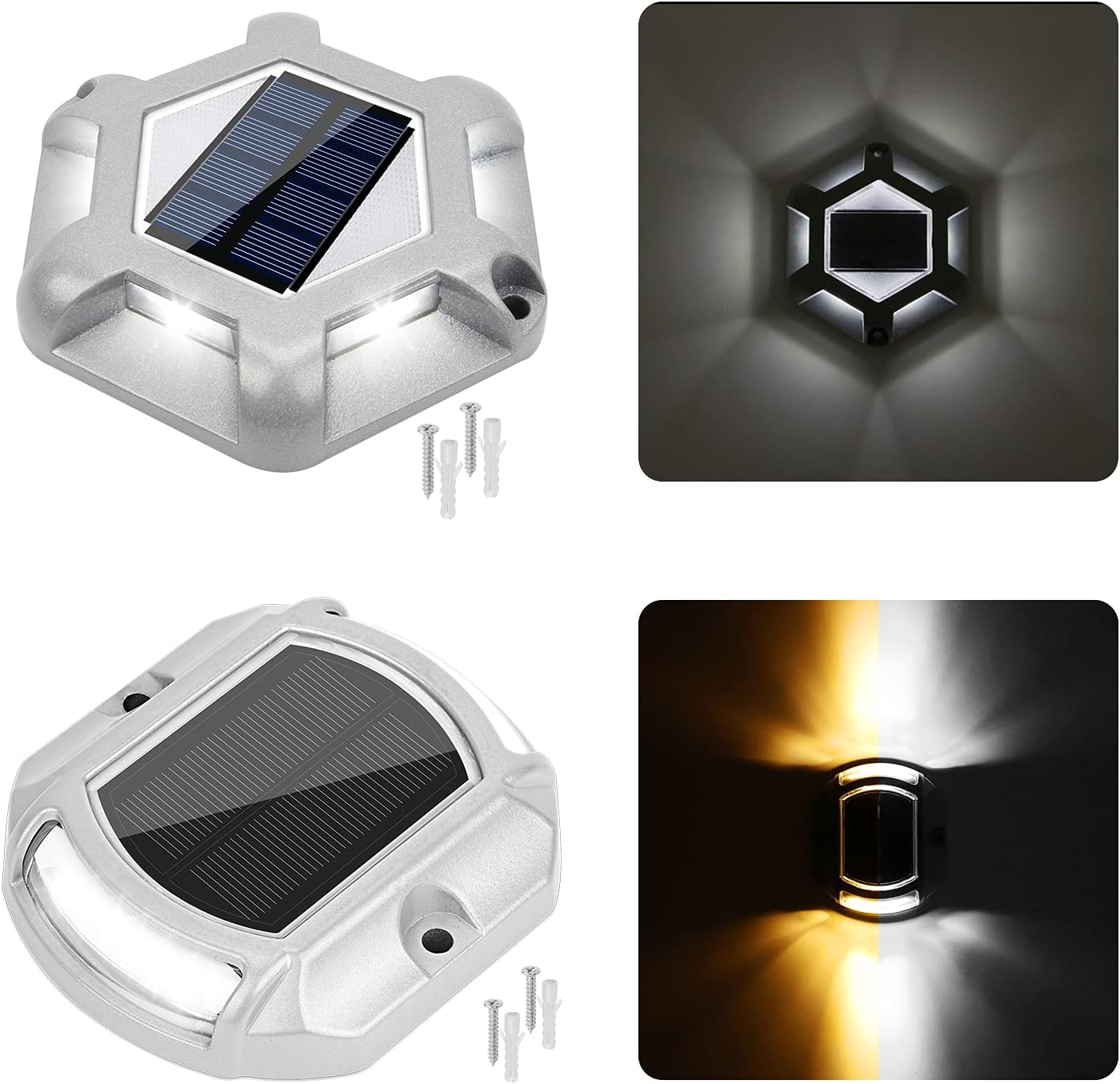VOLISUN 16 Pack, Solar Driveway Dock Deck Lights