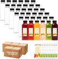 BAKHUK 540pcs 16oz Empty Plastic Juice Bottles with Caps, Plastic Water Bottles with Lids, Reusable Clear Bulk Beverage Containers for Juice, Milk and Other Beverages(5 Package)