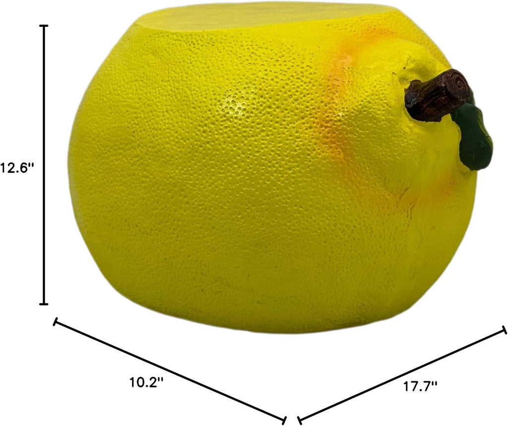 Galt International 10' Yellow Lemon Fruit Stool Plant Stand for Home Decor Plant Stand Garden Indoor Outdoor Decorations