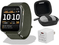 Garmin Venu X1 Moss with Titanium Caseback and Moss ComfortFit Band Bundle with Storage Case and Smartwatch Accessory (3 Items)