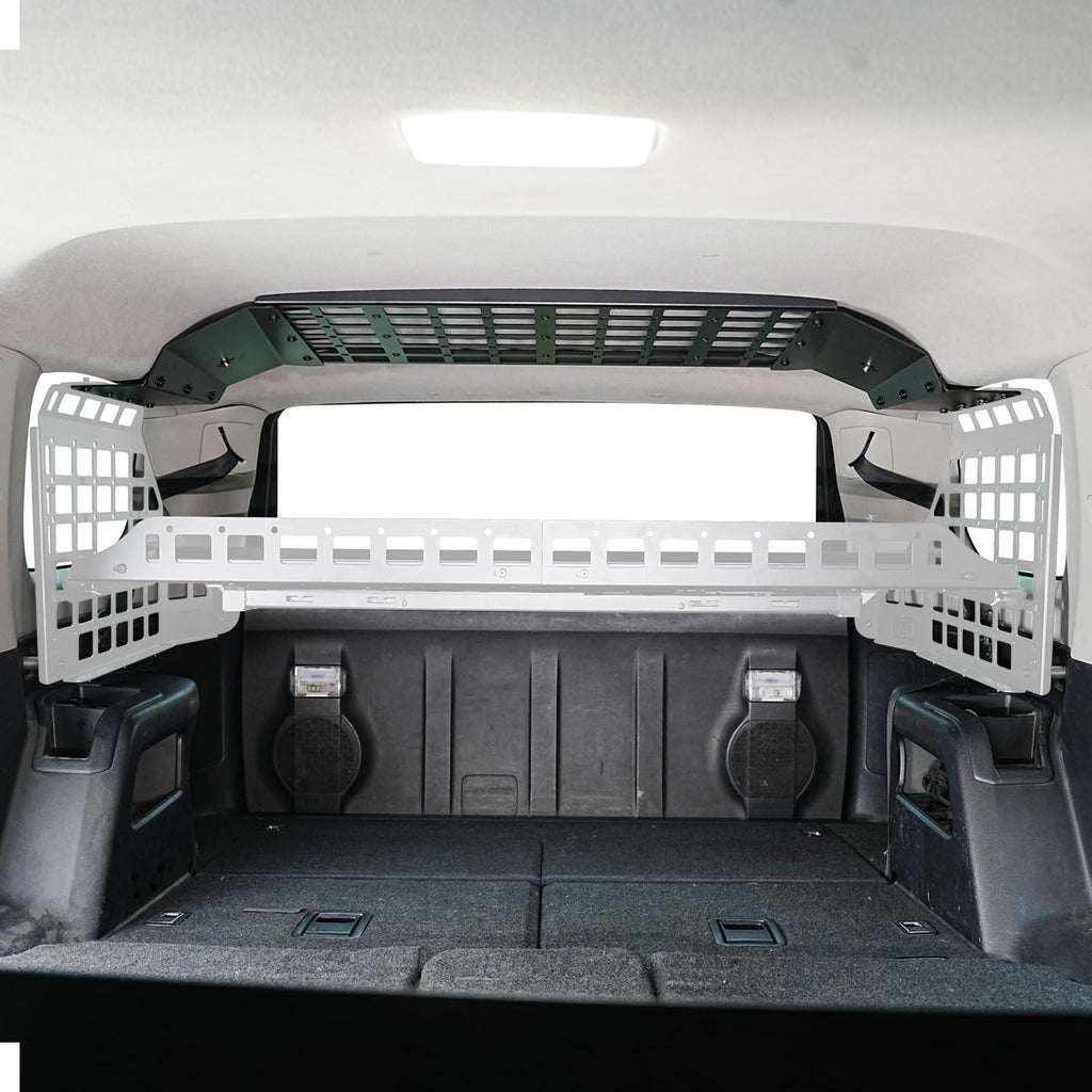 HIGH FLYING for Toyota 4Runner 2010-2024 Modular Storage Roof Overhead Molle Panel System Shelf Rack Trunk Organizer Car Accessories Aluminum (Installation requires Side Panels)
