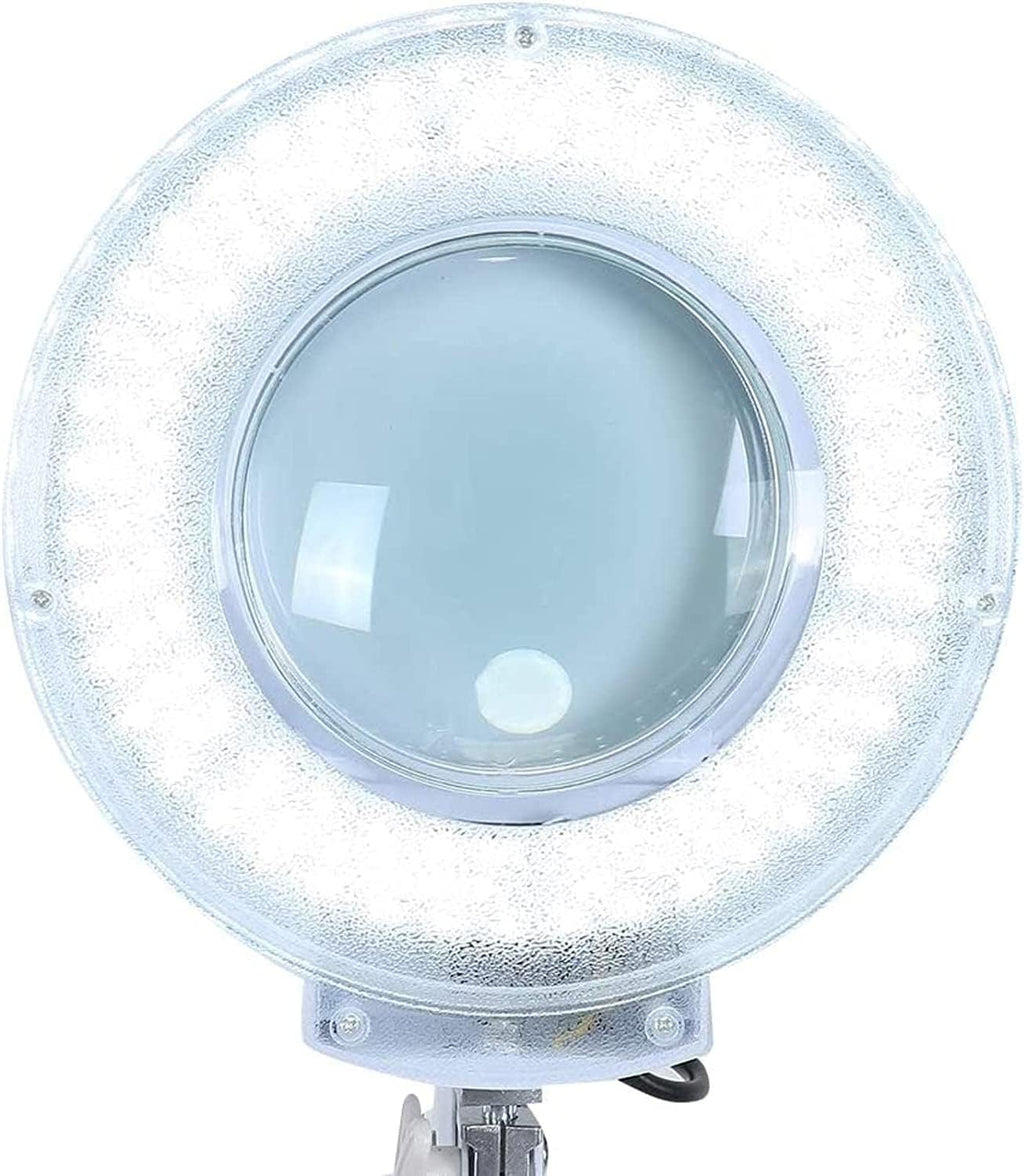 Floor Magnifying Lamp Beauty Light Stand Floor Magnifying Lamp, 5X LED Illuminator, Floor Lamp Torch Magnifier Lamp