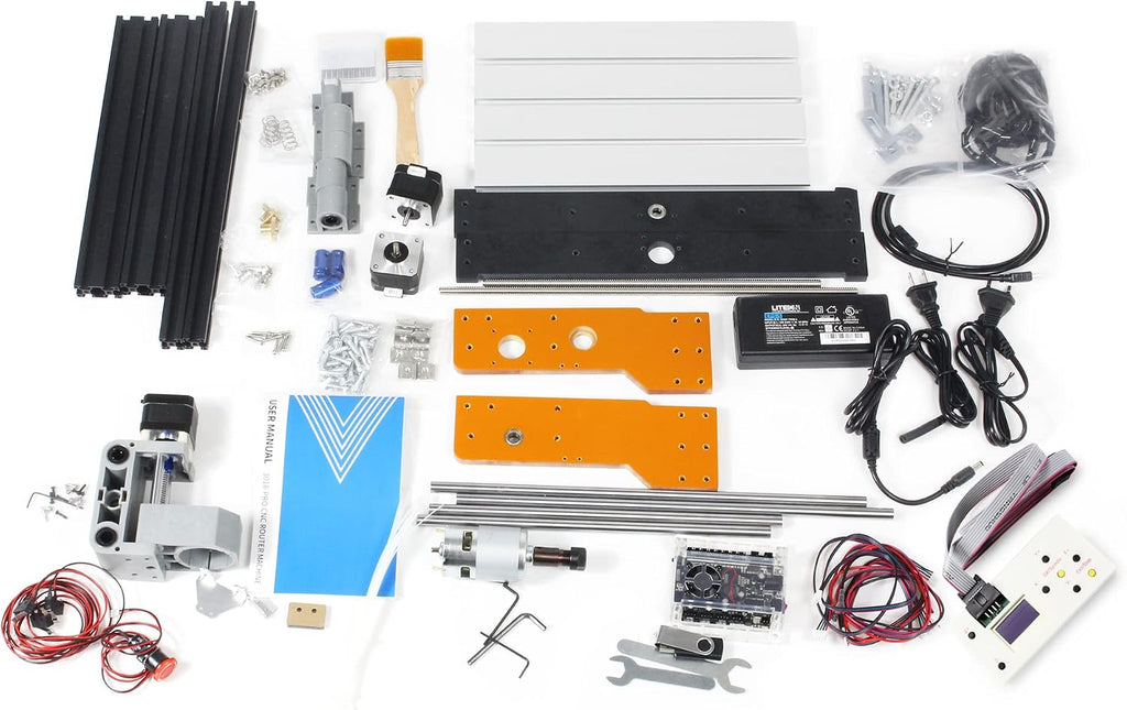 CNCTOPBAOS Upgrade 3018-PRO CNC Router Kit,with GRBL Offline Controller,with 3 Axis Limit Switches,Emergency Stop,DIY Mini Desktop Cutting Wood Acrylic PVC PCB Engraving Milling Machine
