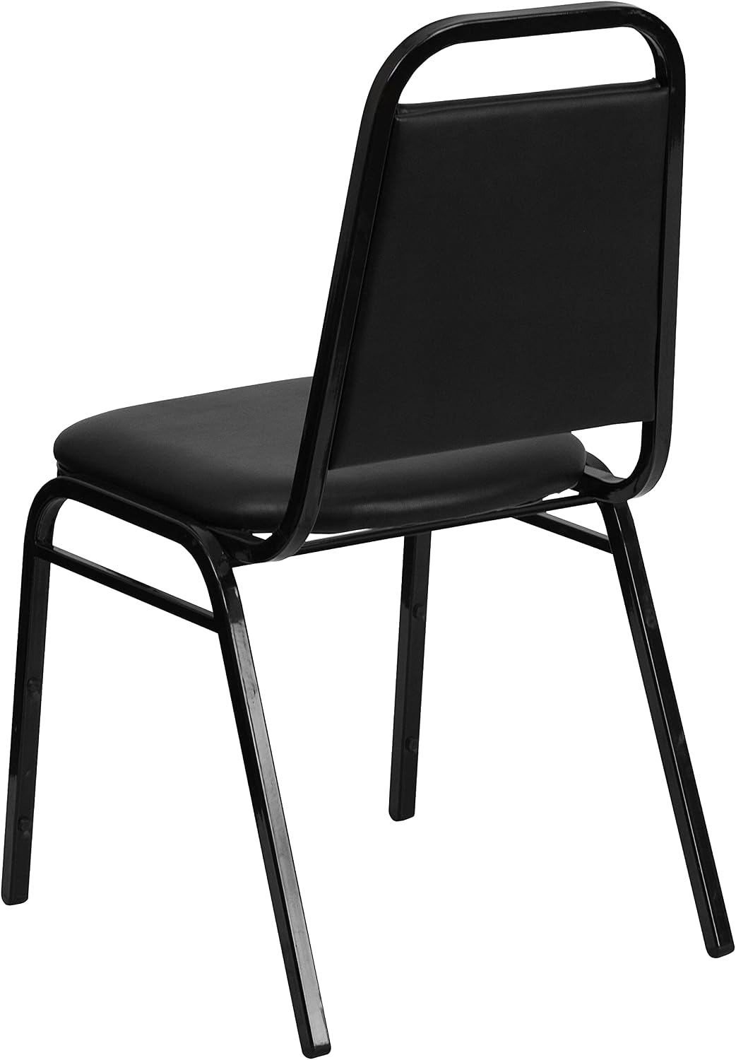 Flash Furniture 5-Piece 36' Square Laminate Dining Table/Chairs Set, Restaurant Dining Set with Table, X-Base, and 4 Trapezoidal Back Chairs, Black
