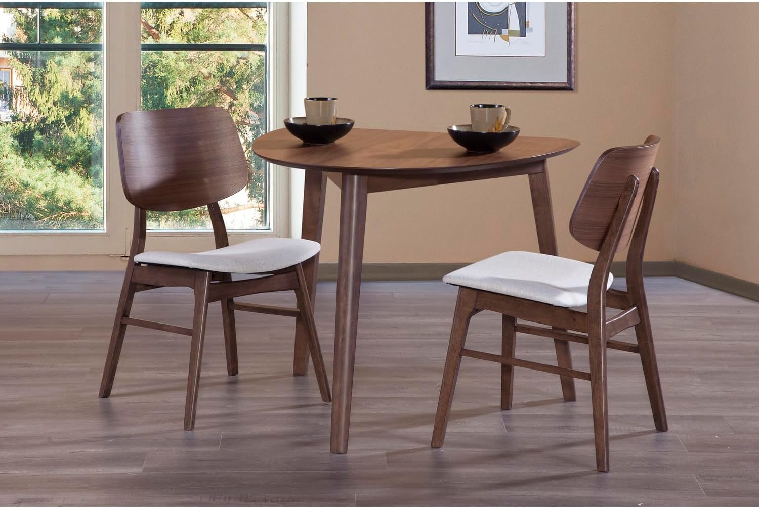 New Classic Furniture Oscar Wood Corner Table, Walnut