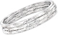 Ross-Simons Italian Sterling Silver Jewelry Set: 3 Hammered Bangle Bracelets
