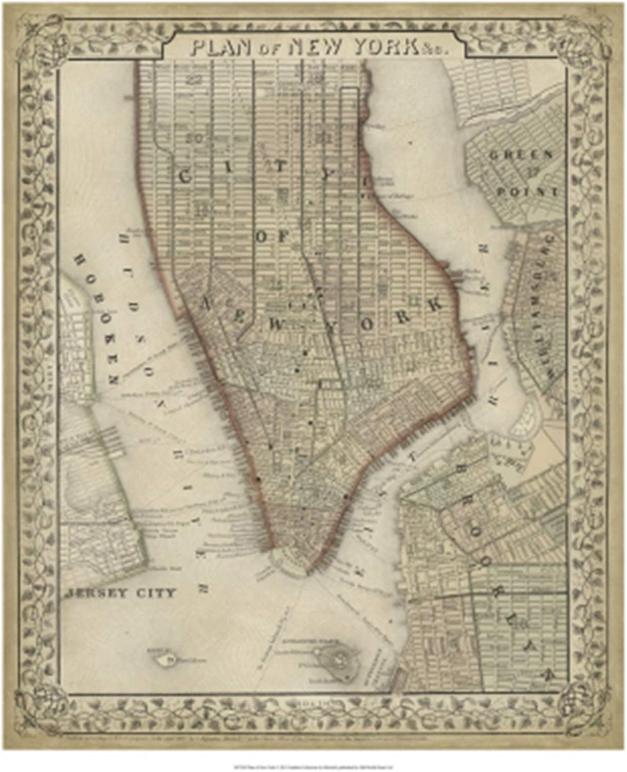 First Avenue Art & Framing Home Decor | Quality Framed Artwork | Interior Accents | Plan of New York - MAPS (28'x32')