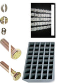 GRADE 8 BOLT NUT & FLAT & LOCK WASHER ASSORTMENT KIT 1496 PC & 40 HOLE BOLT BIN Hardware Fastener Kit Set RV9548S