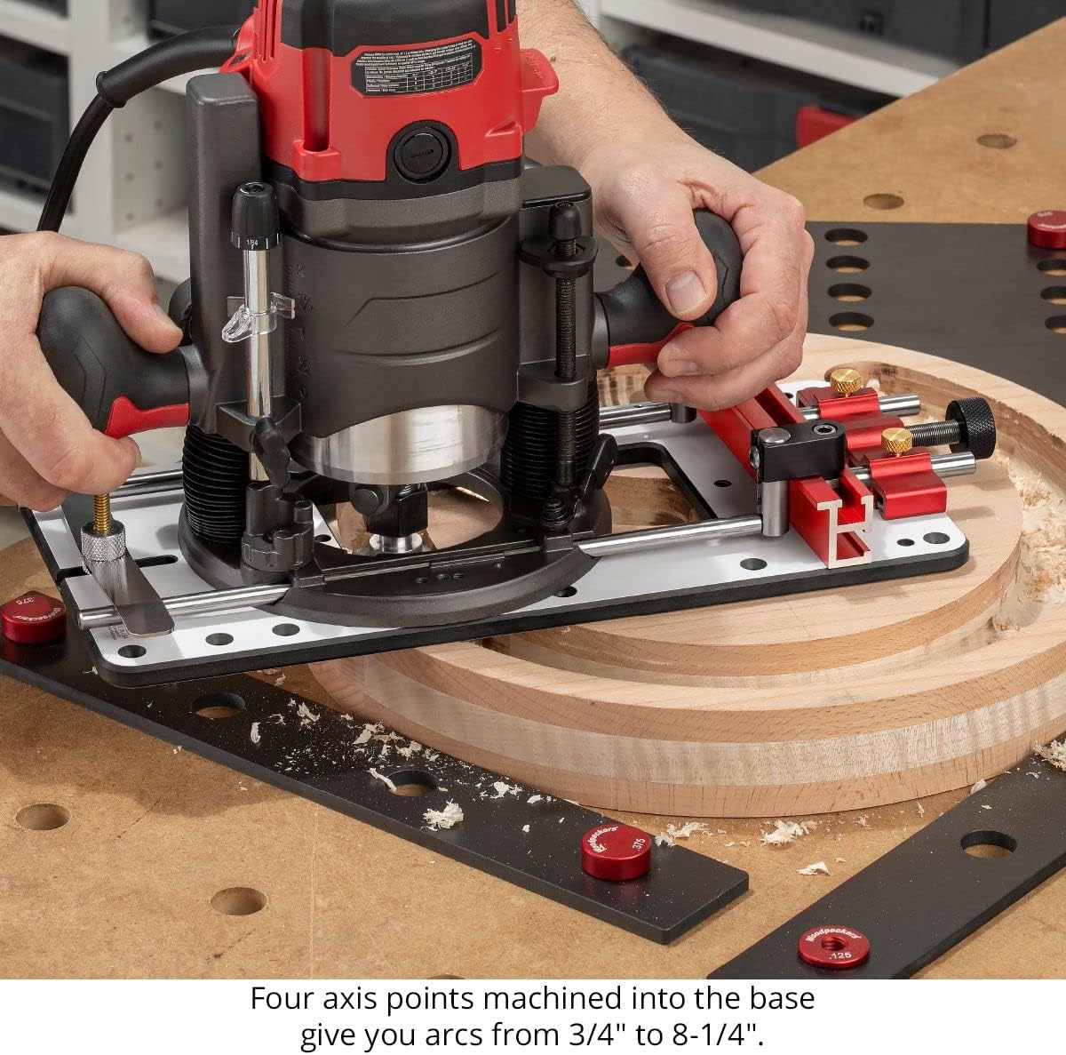 Woodpeckers Multi-Function Router Base, 10mm & 1/4 Inch Guide Rods, Add Precision And Versatility To Your Router