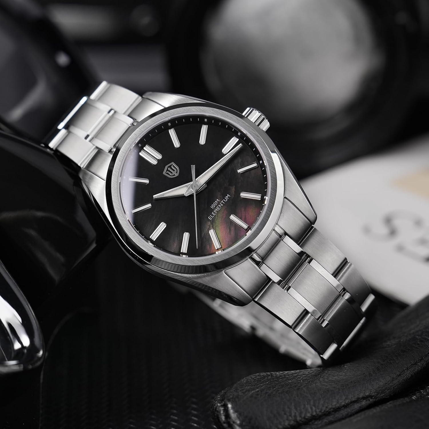 watchdives WD0003C Elementum Original Design Men Watch VH31 Sweep Second Quartz Watch 36mm Sapphire Crystal Luxury Wristwatch 100m Waterproof