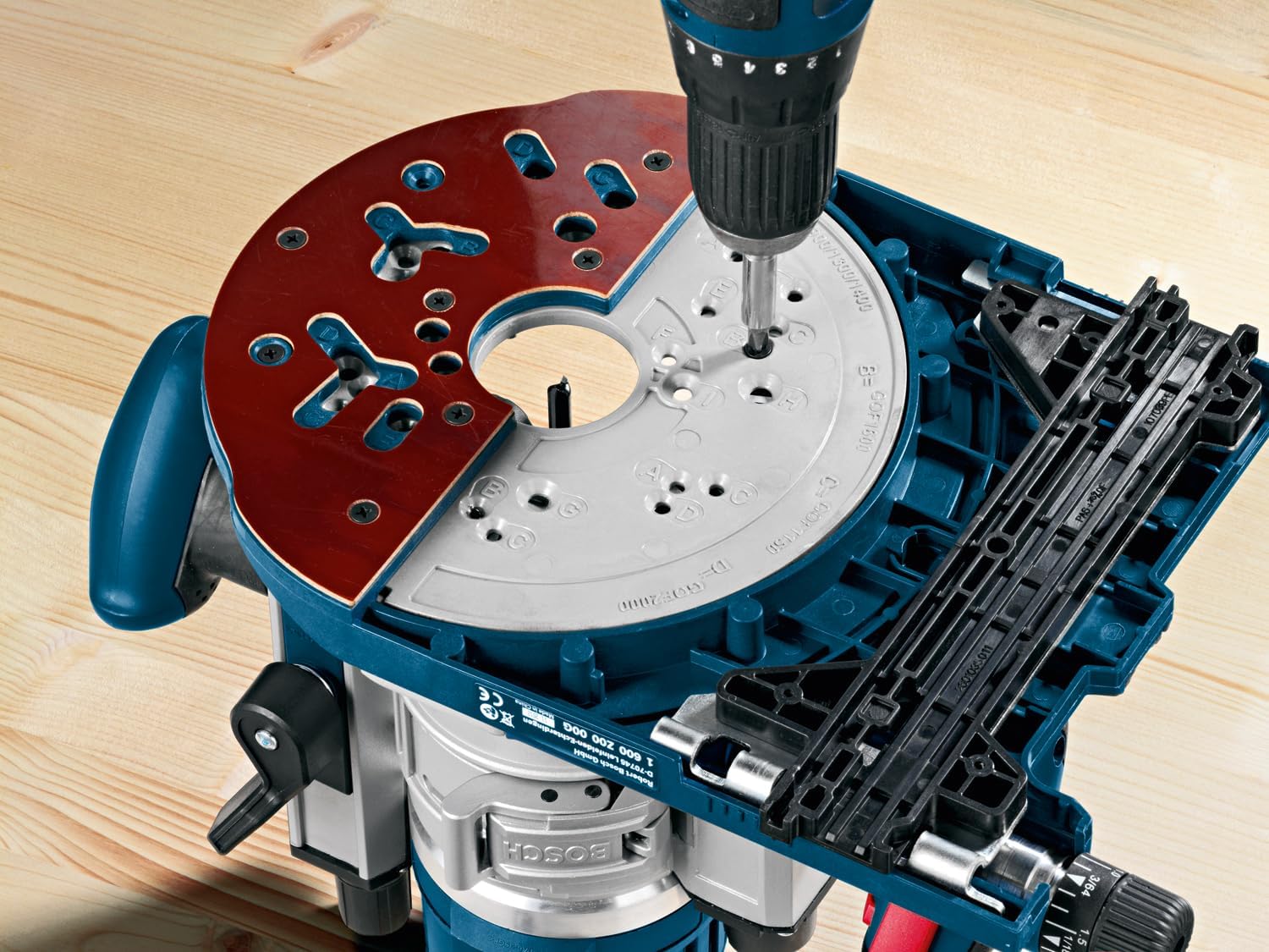 Bosch Professional 1600Z0000G Adapters for The Fsn Ofa Guide Rail, for Use During Guided Routing with Bosch Fsn Guide Rails, Blue