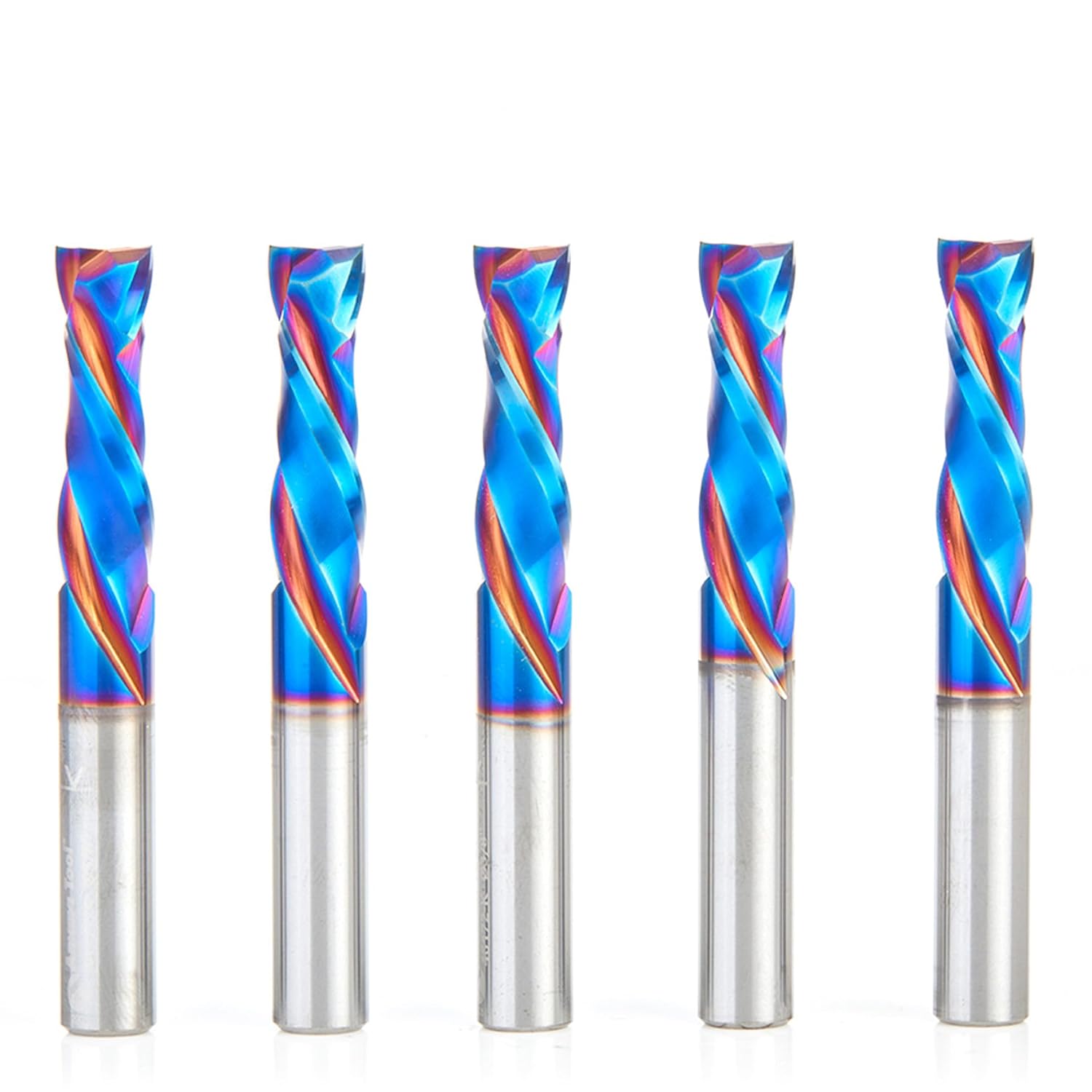 Amana Tool Spektra Extreme Tool Life Solid Carbide CNC Compression Spiral Router Bit, 46172-K-5 5-Pack, 3/8 D x 1-1/4 CH x 3/8 Shk x 3 Inch L 2 Flute