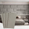 Stone 3D Wall Panels,4-Pack PU Wall Panels, 23.6'*47.2' Wall Paneling for Interior Wall Decor, Faux Stone Wall Panel for Accent Wall Decor, Sophisticated & Stylish 3D Wall Decor(Cement Grey)
