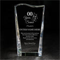 Personalized Acrylic Retirement Gifts For Men and Women, Laser Engraved Custom Trophy for Service Recognition, Years Of Service Retirement Trophy Award for Boss, Employee, Teacher (Crystal Facet Wave)
