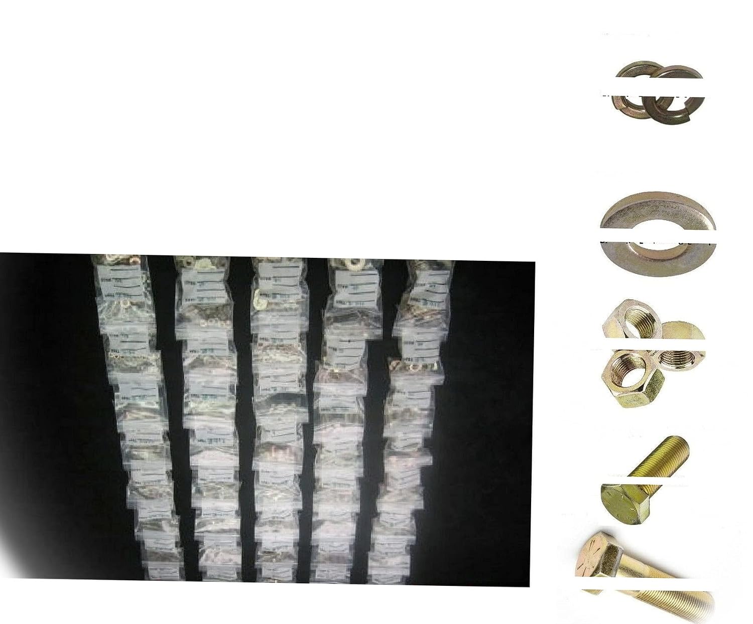 Grade 8 FINE Thread Bolt, NUT & Washer Assortment - KIT 1496 Pieces SAE Multi-Purpose Comprehensive Hardware Fastener Assortment Kit Cit00906Riv