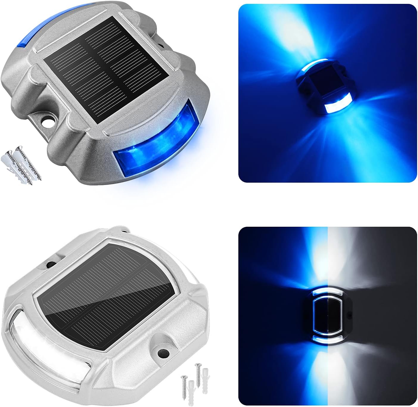 VOLISUN 16 Pack, Solar Driveway Dock Deck Lights