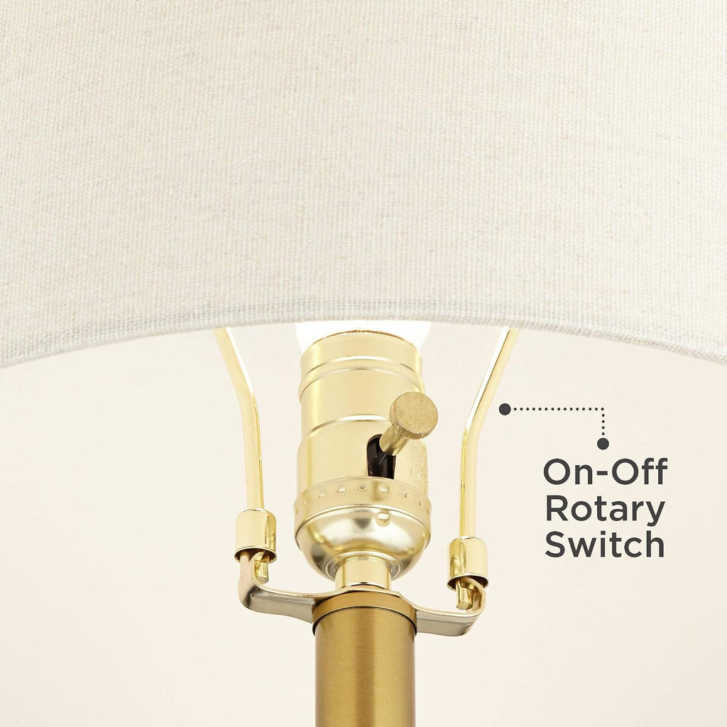 360 Lighting Corona 25 1/2' High Coastal Farmhouse Rustic Natural Cottage Table Lamps Set of 2 Woven Reed Off-White Shade Living Room Bedroom Bedside Nightstand House Office (Colors May Vary)