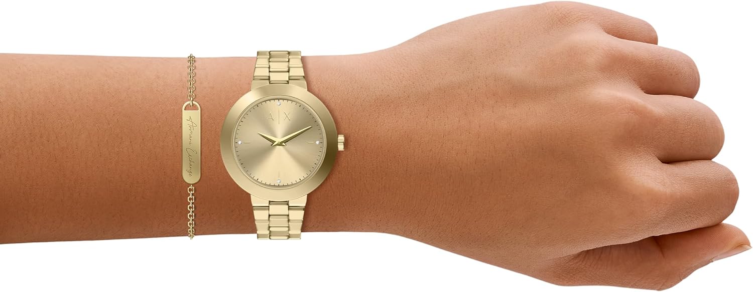 Armani Exchange A|X Women's Watch, Two-Hand Stainless Steel Watch for Women