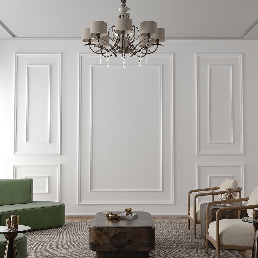 Pangda 3 Set Peel and Stick Wall Molding Kit Inner and Outer Layer Style Premade Wainscoting Panel for Interior Wall Moulding Decor Accent Wall Molding (24x48inch+48x 72inch)