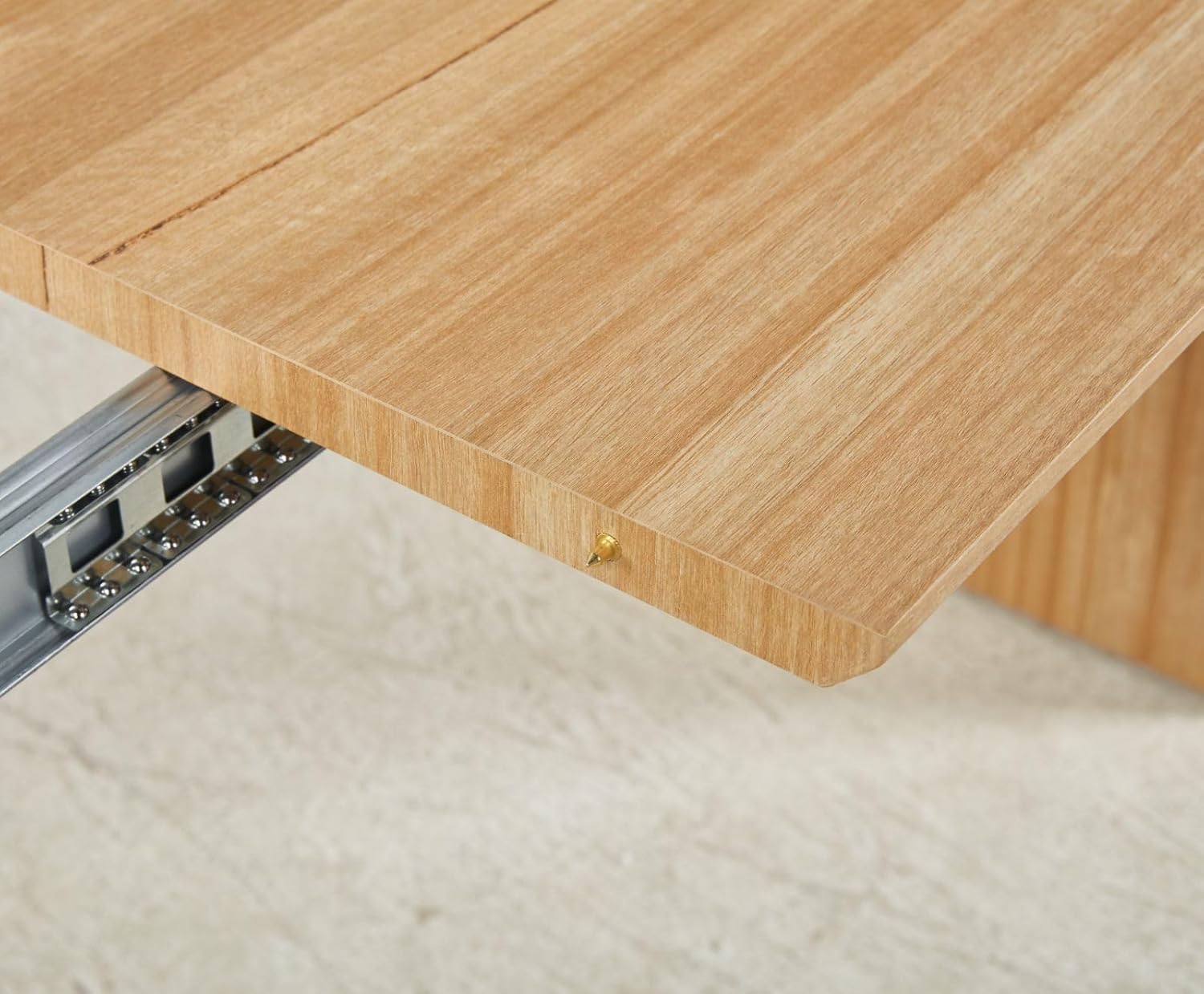 90.55' Oval Extensible Dining Table for 4 to 6,MDF Table Top Kitchen Table,Oak