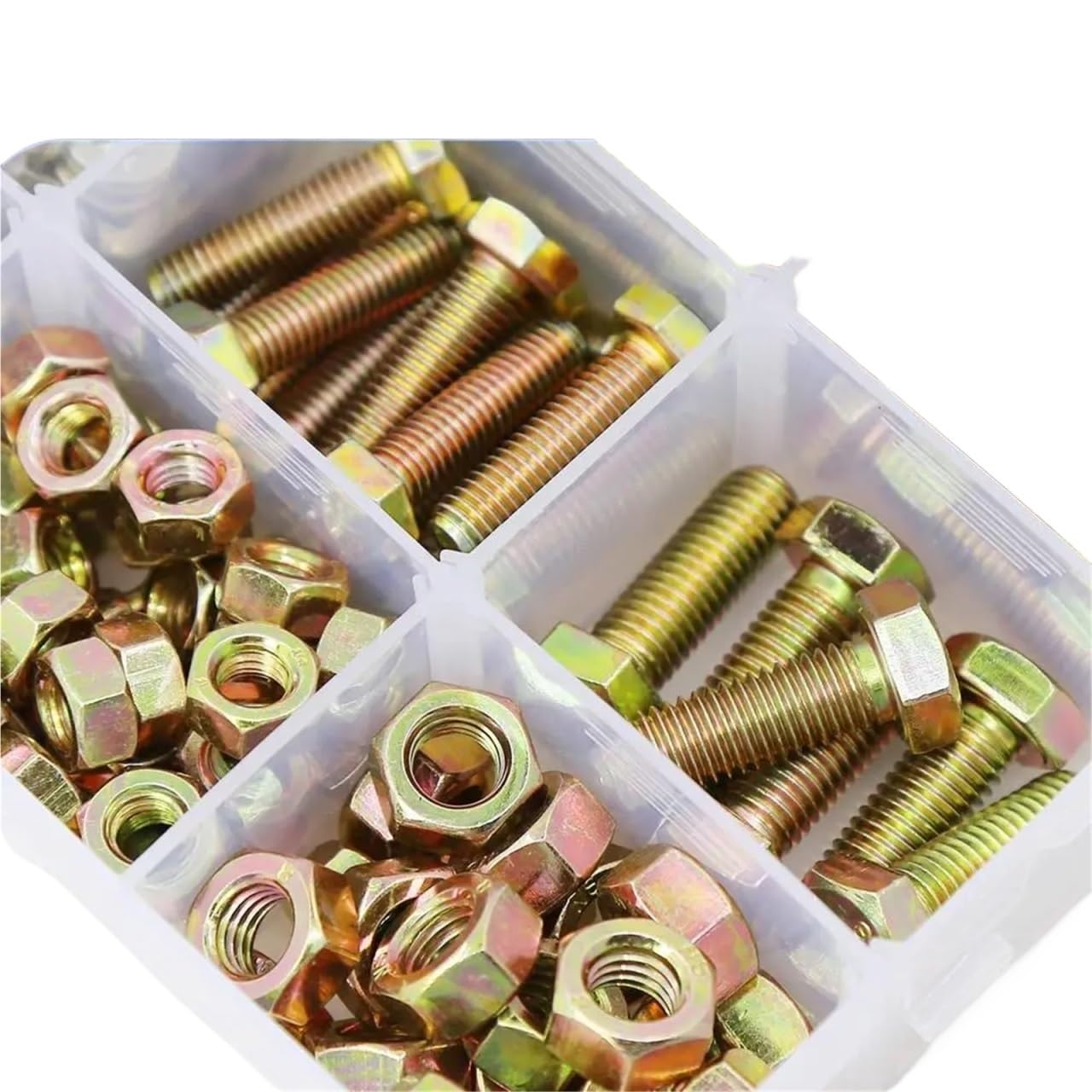 Set Screw Assortment Kit 584PCS Grade 8. Alloy Steel Hex Heavy Duty Bolt Kit with Nuts, Screws, Washers for Homeowners,DIYers,Mechanics,Industrial Workers