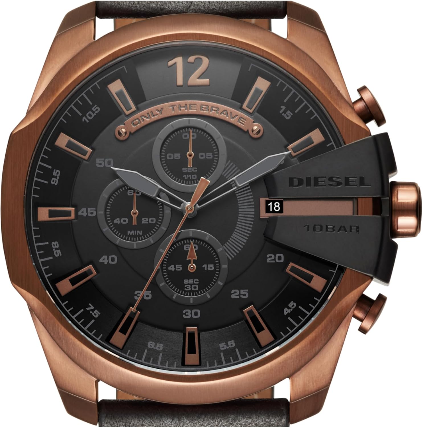 Diesel Mega Chief Watch for Men, Chronograph Men's Watch