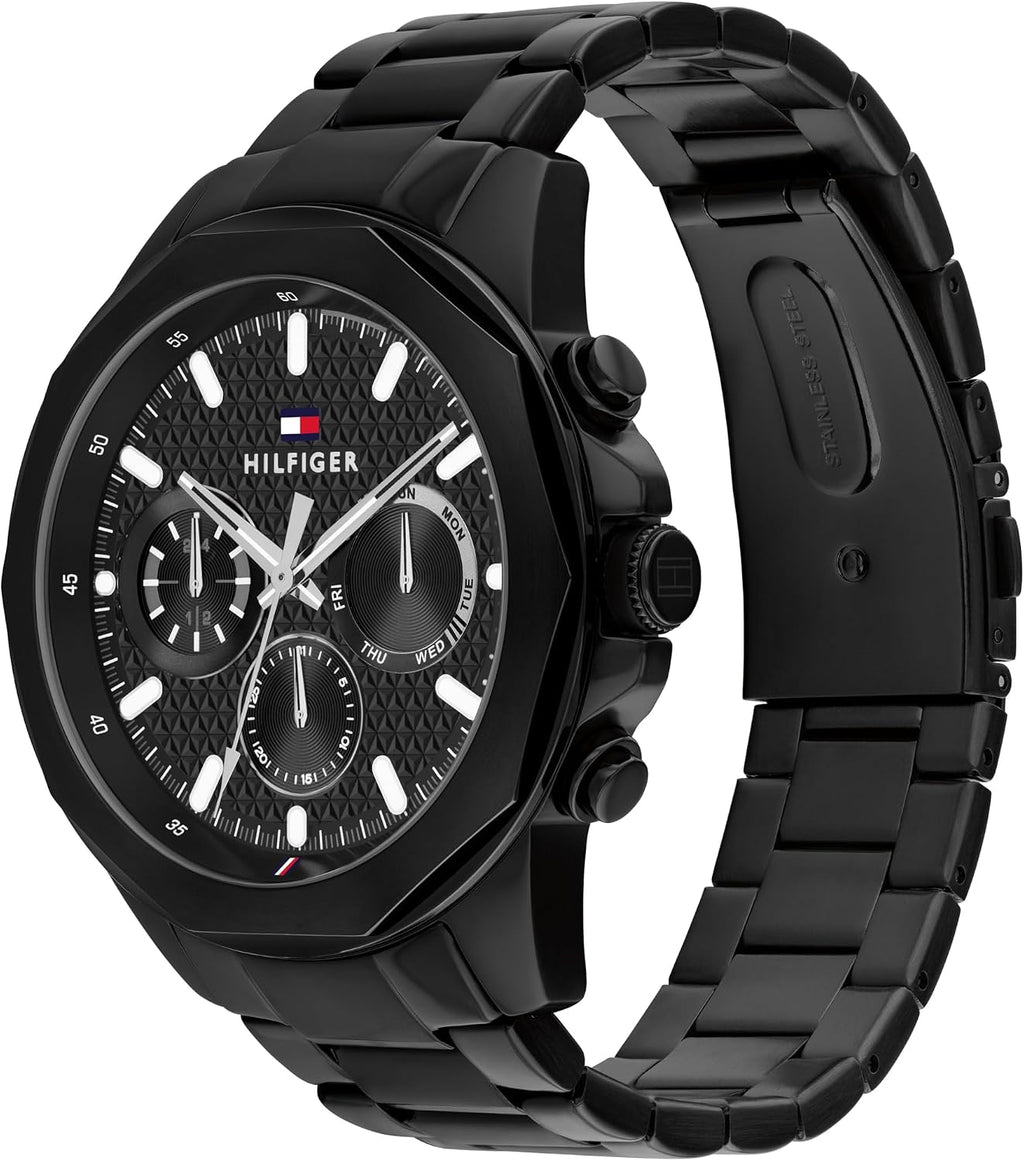 Tommy Hilfiger Men's Multifunction Quartz Watch – Stainless Steel Case, 5 ATM Water Resistant, Urban Style Timepiece, Gift for Him