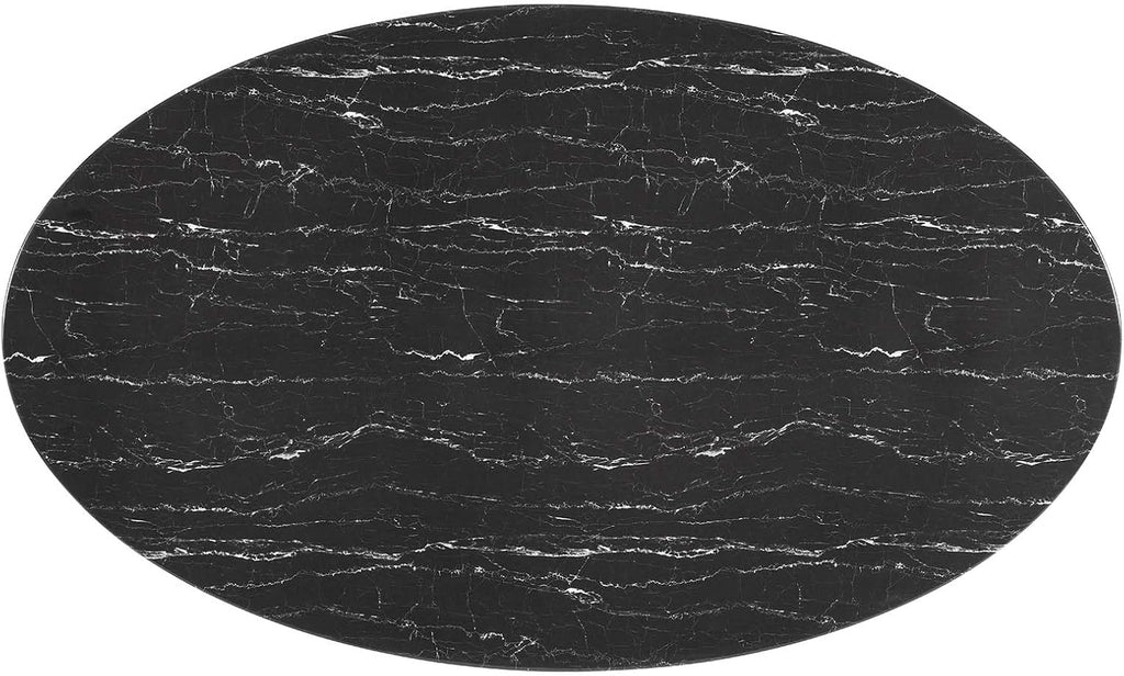 Modway Lippa Oval Artificial Marble 78' Dining Table