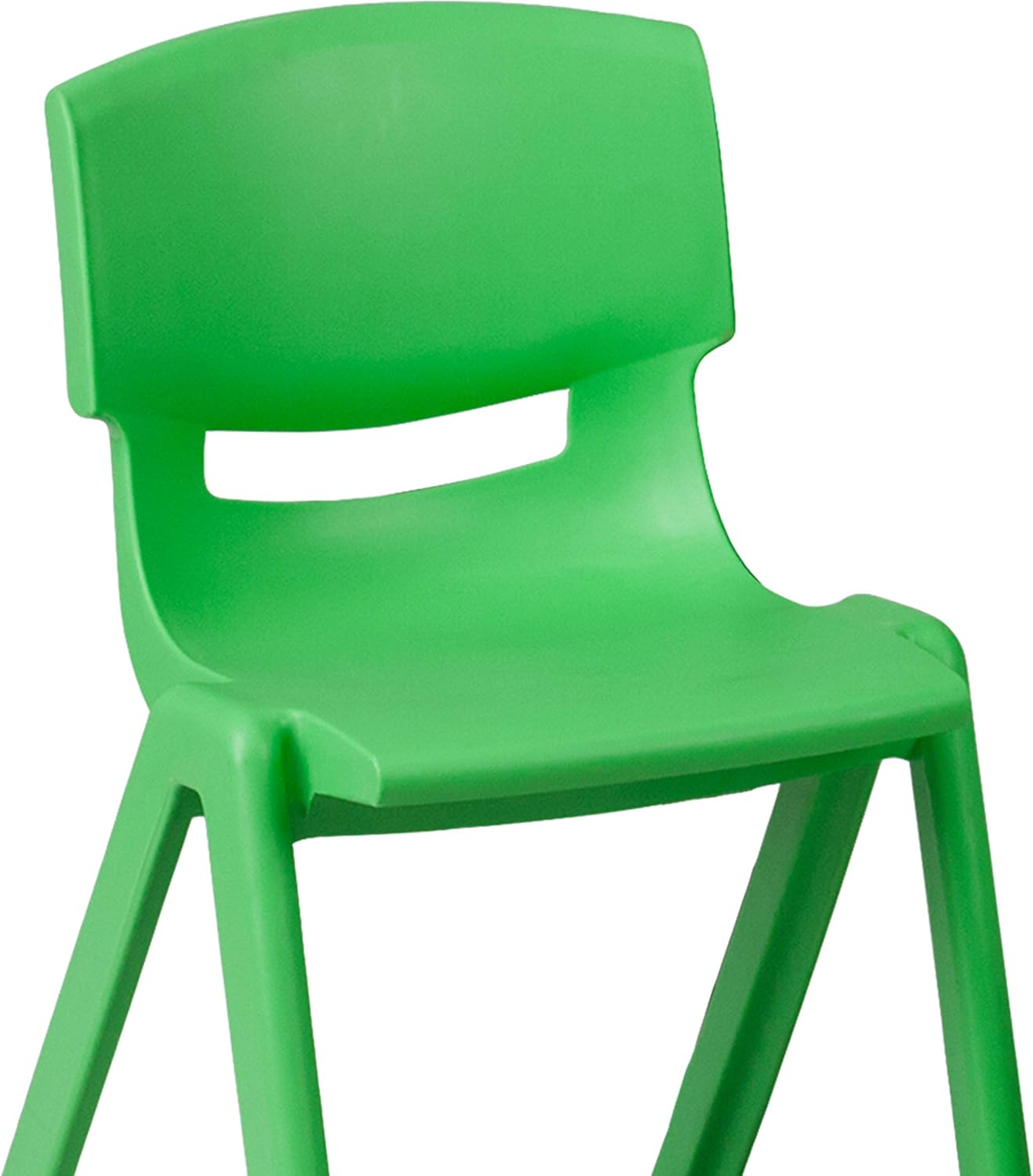 EMMA + OLIVER 23.625' W x 47.25' L Green Plastic Activity Table Set-6 Chairs