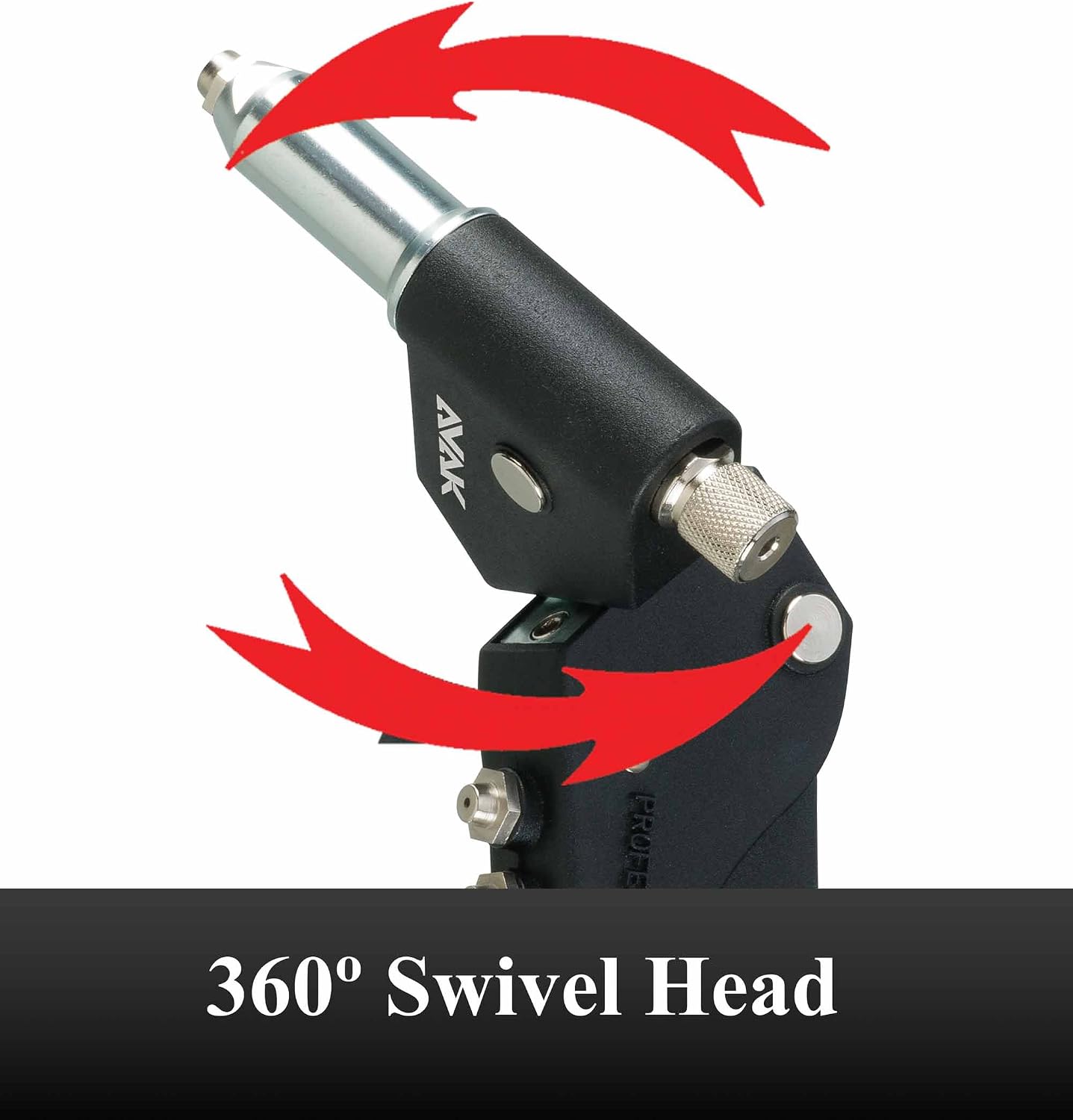 AVAK SH360 N -360° Swivel Head 1/4' Rivet Nut Setter (Standards UNC)