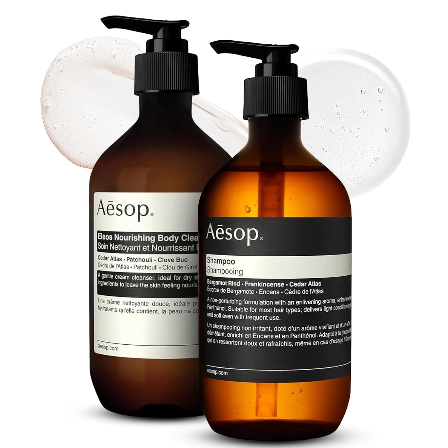 Aesop Eleos Nourishing Body Cleanser & Shampoo Set | Hydrating Botanical Body Wash and Daily Shampoo for All Hair Types | 16.9 oz (Set of 2)