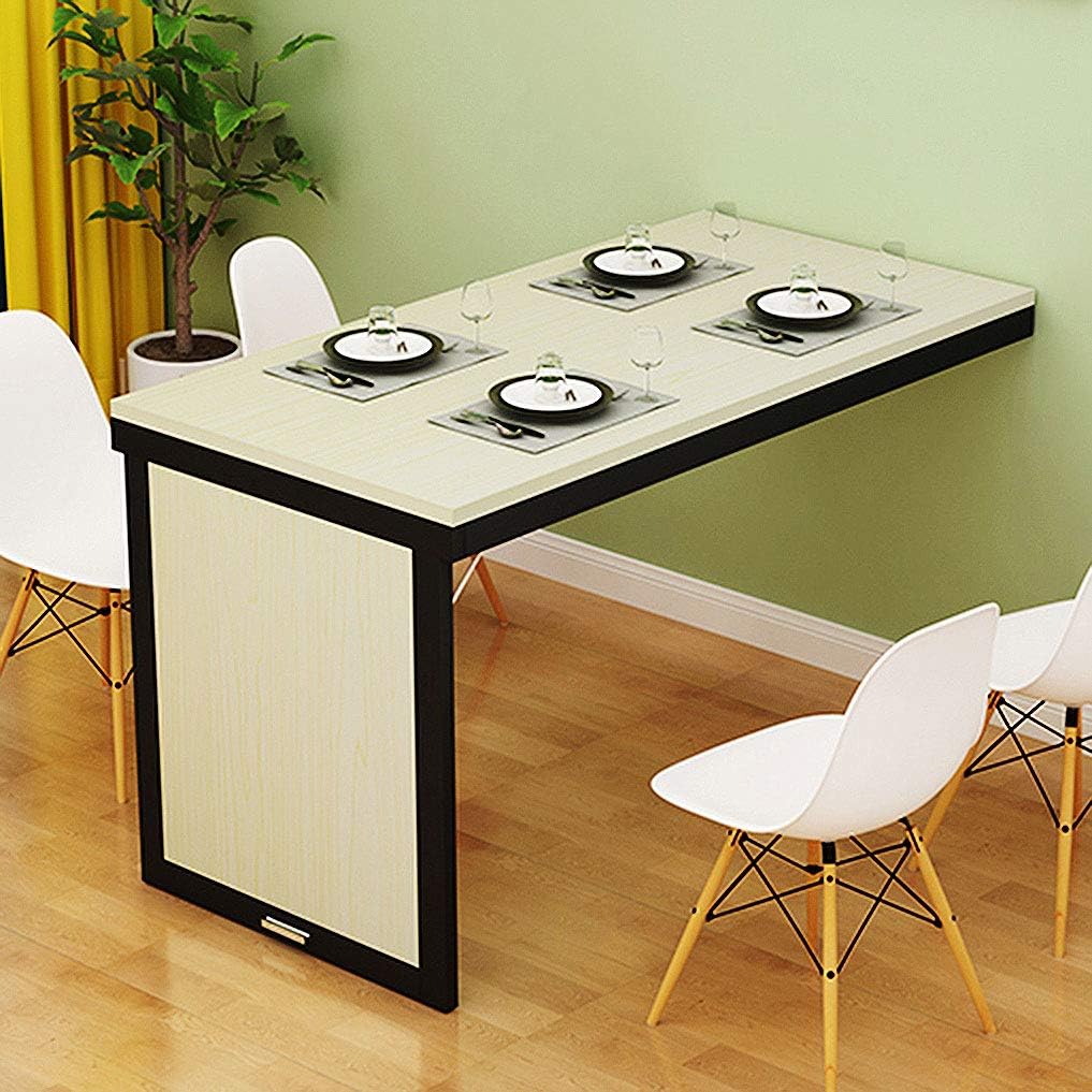 JJPSQHRV Folding Dining Table Wall-Mounted Fold Up Wall Table for Small Spaces MDF Multi-Function Home Office Desk Modern Simplicity Computer Desk Space Saving