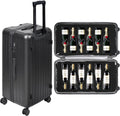 12-Bottle Wine Suitcase for Airplanes | TSA-Approved Checked Luggage | Durable PC Hard Shell & Shockproof Foam | Maximum Protection Travel Case for Airline Transport