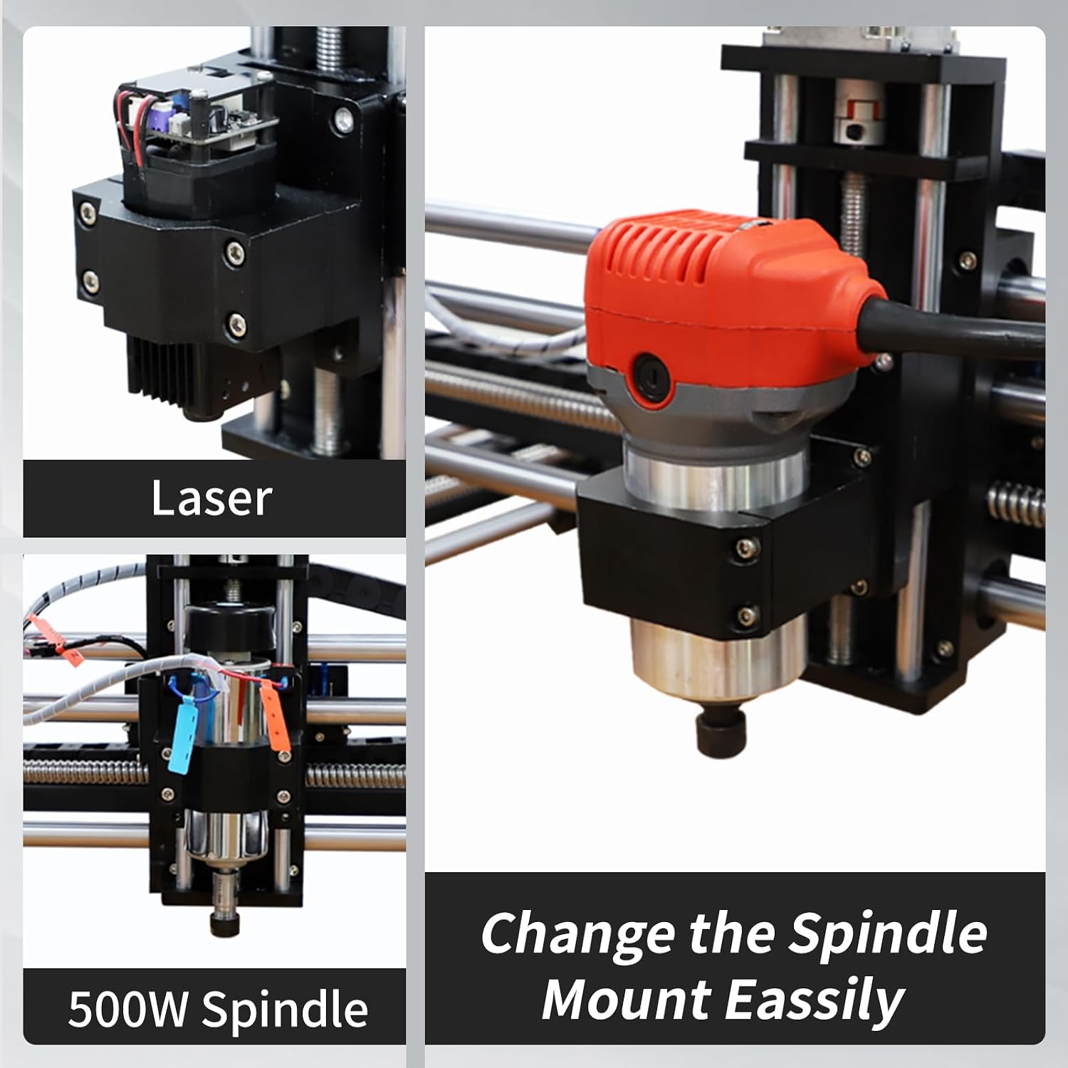 Upgraded CNC Router Machine,3-Axis Grbl Conrol Milling Machine for Wood Acrylic Aluminum,Engraving Milling Machine for Wood Aluminum Cutting to Linear Rails (Style - A, 23.6in)